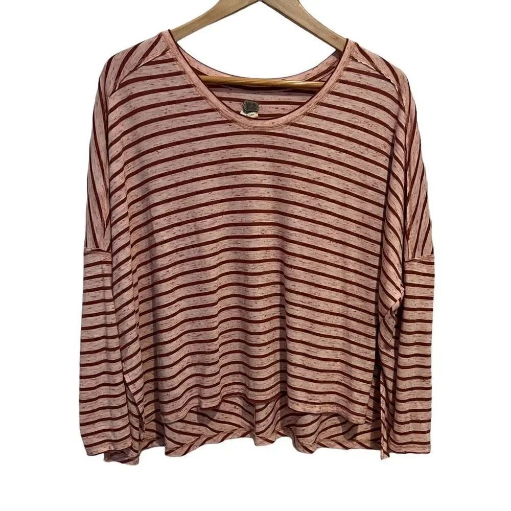 We The Free Dolman Sleeve Hi Lo Striped Top Size XS